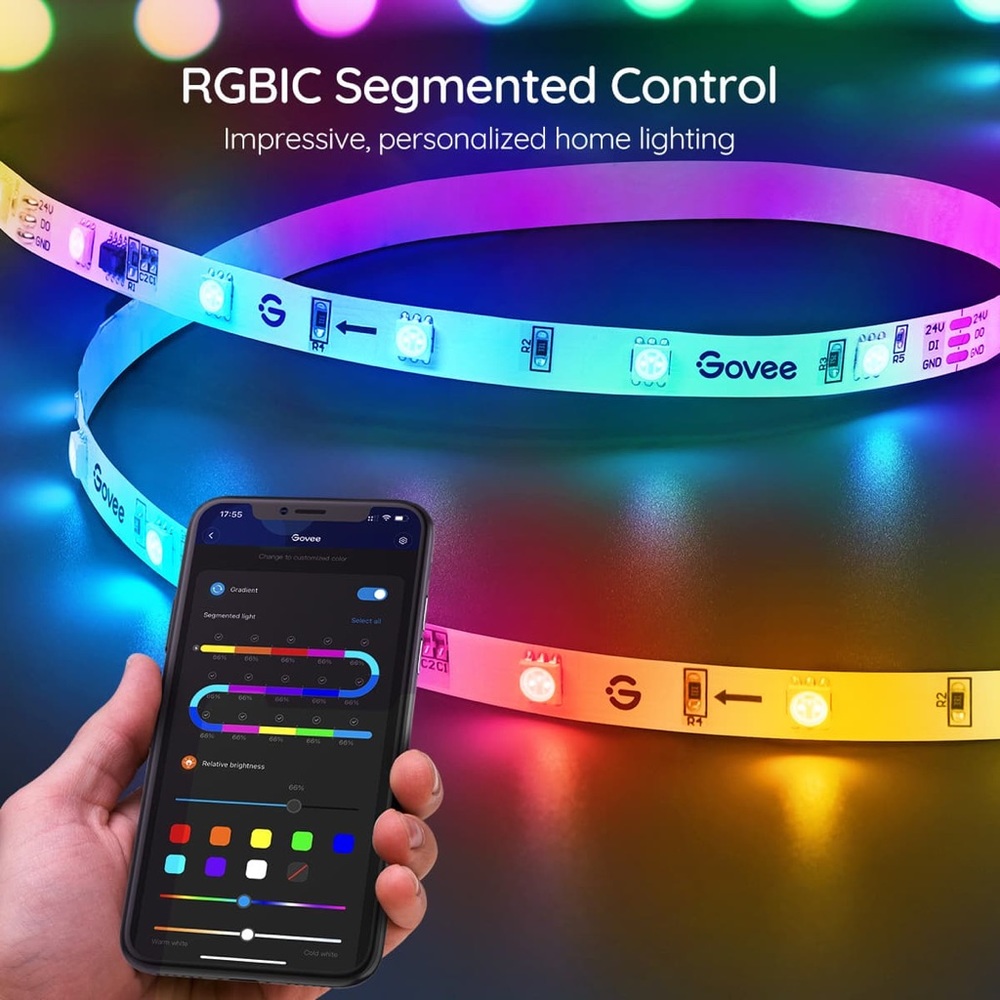 Govee RGBIC Bluetooth LED Strip Lights (65.6ft) "Dreamcolor" Stunning